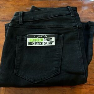 D.JEANS BLACK HIGH WAISTED JEANS SIZE 14 NWT